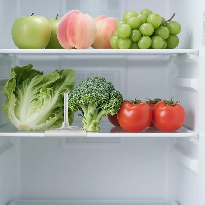 Refrigerator Dividers: Adjustable Fridge Dividers for Glass Shelves, Freezer Shelf Organizer and Food Storage Separator for Refrigerator Organization, Kitchen Pantry Cabinet Drawer Storage, 4 Pack