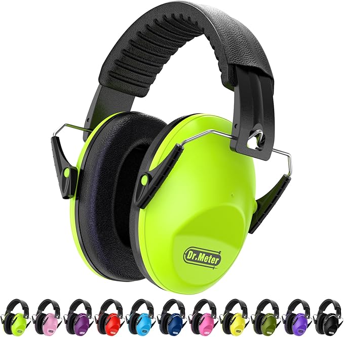 Ear Muffs for Noise Reduction: 27.4SNR Noise Cancelling Headphones for Kids Adults, EM100 Adjustable Hearing Protection Earmuffs for Monster Jam, Autism Sensory, Concerts, Fireworks