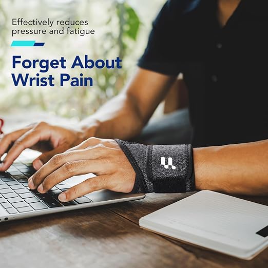 Wrist Brace with Soft Thumb Opening for Mild Carpal Tunnel Tendonitis Arthritis Sprains (Not for Thumb), Compression Hand Brace for Women Men, Wrist Support for Sports Work Type Sleep, FSA Eligible