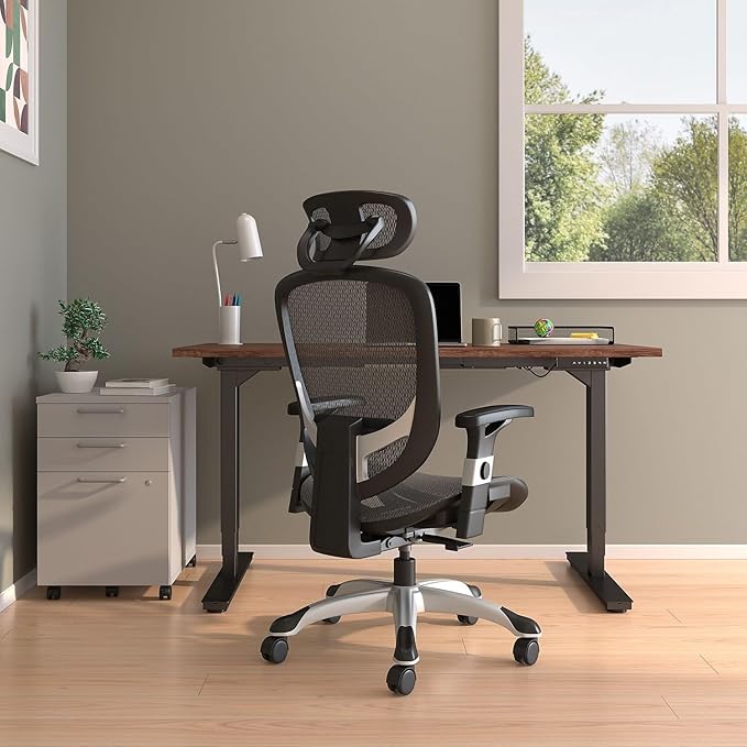 STAPLES Hyken Ergonomic Task Chair, Mesh, Ergonomic, Lumbar Support, Swivel, Black