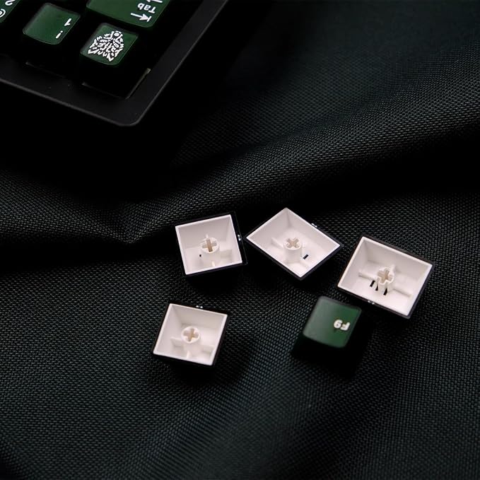 Sumgsn 114 Keys Custom Translucent Double Shot Keycaps Cherry Profile Emeral Green Keycaps Set Fit for Cherry Mx Switches Mechanical Keyboard