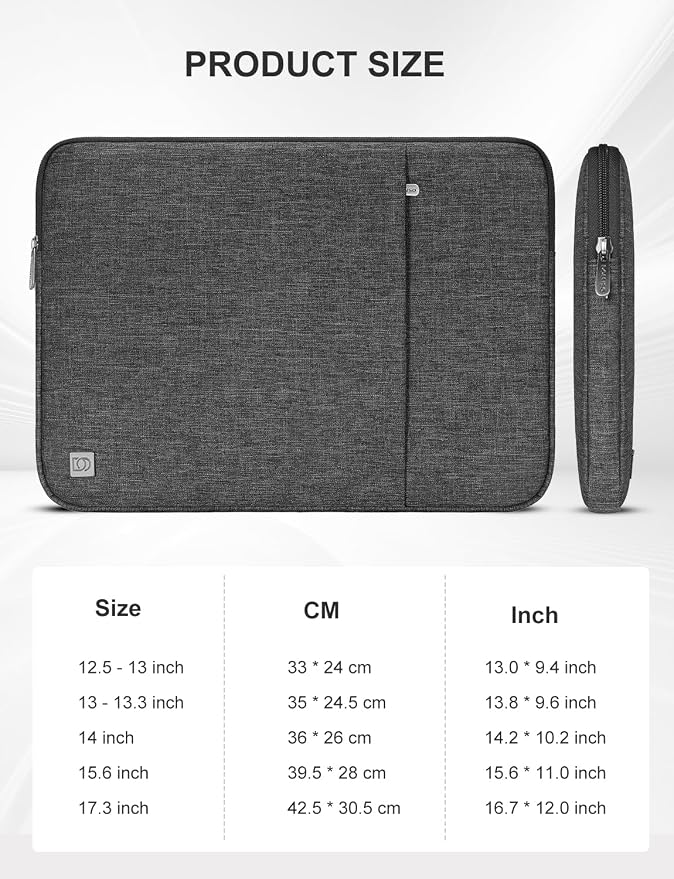 DOMISO Laptop Case Sleeve Cover Bag for 13 inch MacBook Air M5(2026) M4 M3 M2 M1,Fits 13" MacBook Neo A18,MacBook Pro M2/M1,Compatible with 13 inch HP Dell ASUS Lenovo Notebook, Dark Grey