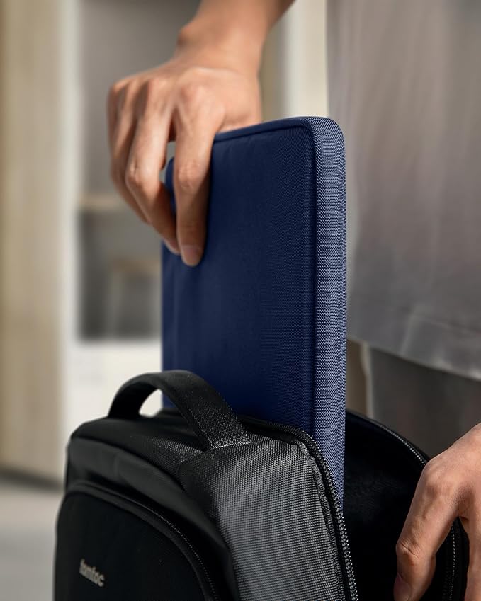 tomtoc Slim Laptop Sleeve Case for 13-inch New MacBook Air M5 (2026) M4/A3420 M3/A3113 M2/A2681, M1/A2337, Fits MacBook Neo A18 Pro, Water-Resistant Protective Carrying Case with Accessories Pocket