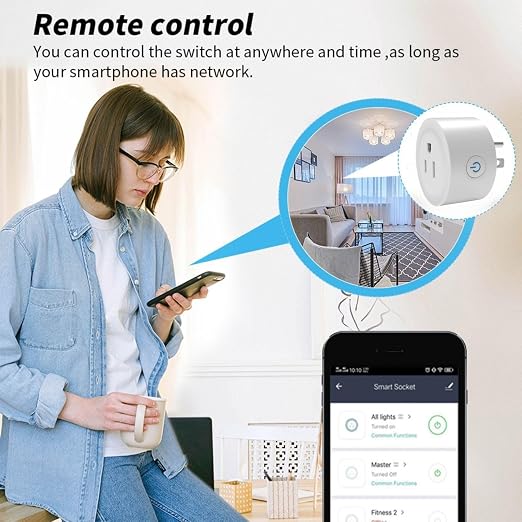 Smart Plug with Energy Monitoring | Compatible with Alexa & Google Home | WiFi Outlet for Remote Control & Scheduling | No Hub Required | Safety Certified (1) | Voice & App Remote Control, Smart Life. Schedules, timers, Away Mode, 2.4GHz WiFi, No Hub R...