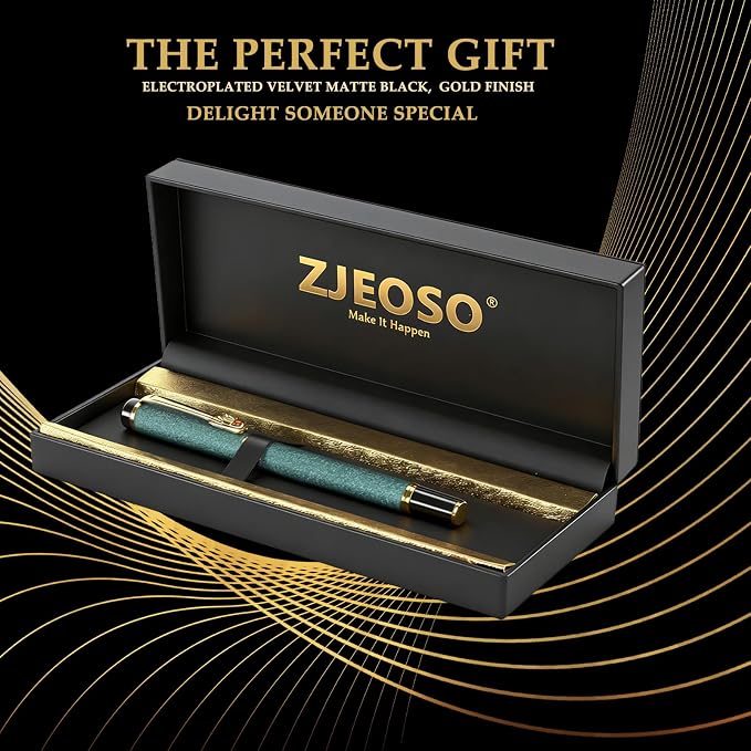 Nice pens for writing | Nice Rollerball Pens with Dragon Design, Elegant Gift Pen,for Men & Women Office & Signature Writing Pen, Refillable Black Ink Business Pen (Green)