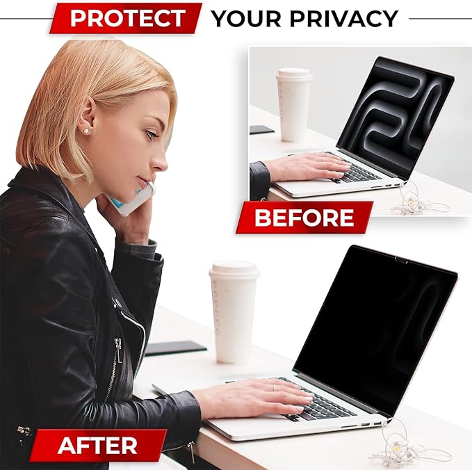 Magnetic Privacy Screen for MacBook Pro 14 Inch (2021-2026, M1-M5, Pro, Max) Patented Removable Laptop Privacy Filter Shield and Protector