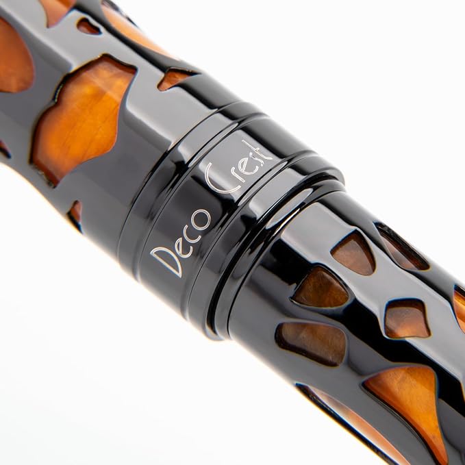 Conklin Endura Deco Crest Rollerball Pen in Orange with Rose Gold Accents – Refillable Rollerball Writing Instrument by Conklin Pen Company