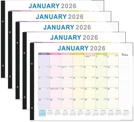 2026 Desk Calendar Large 22x17 – Desk Top Calendar 2026 with plastic cover