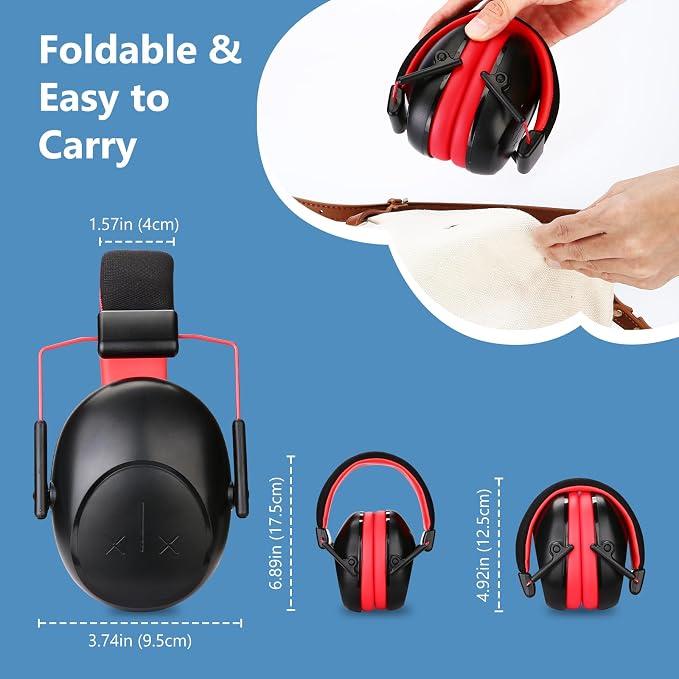 ProCase Kids Noise Cancelling Headphones, Kids Ear Protection Monster Jam Truck, Fireworks Hearing Protection Noise Reduction, Noise Canceling Earmuffs for Sensory Autism Toddler Children -Black
