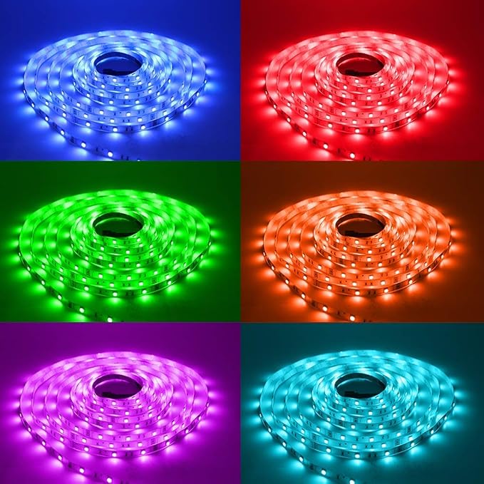 DAYBETTER Led Strip Lights 16.4ft W/ Remote Controller and Power Supply