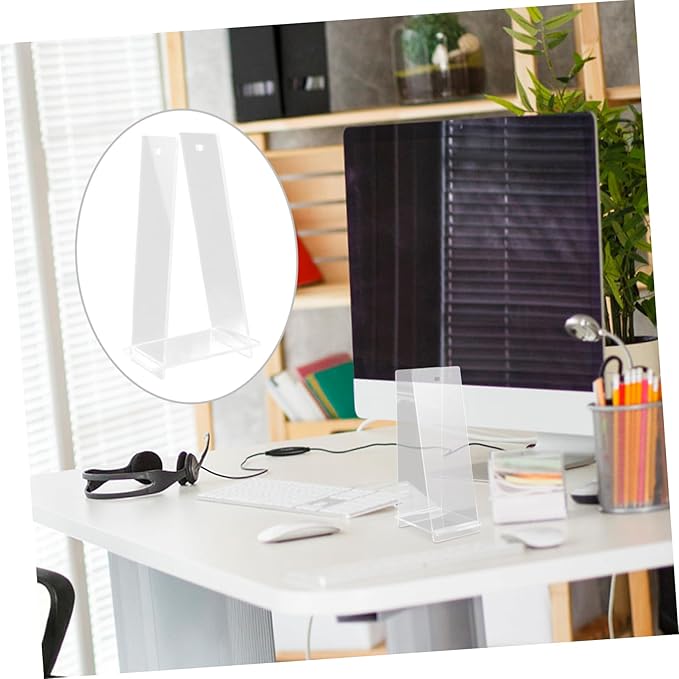 Zerodeko Acrylic Desk Calendar Stand Transparent Stylish Display Holder for Office Home Decor Compact Desk Flip Calendar Support Rack Lightweight Organizer for Daily Use