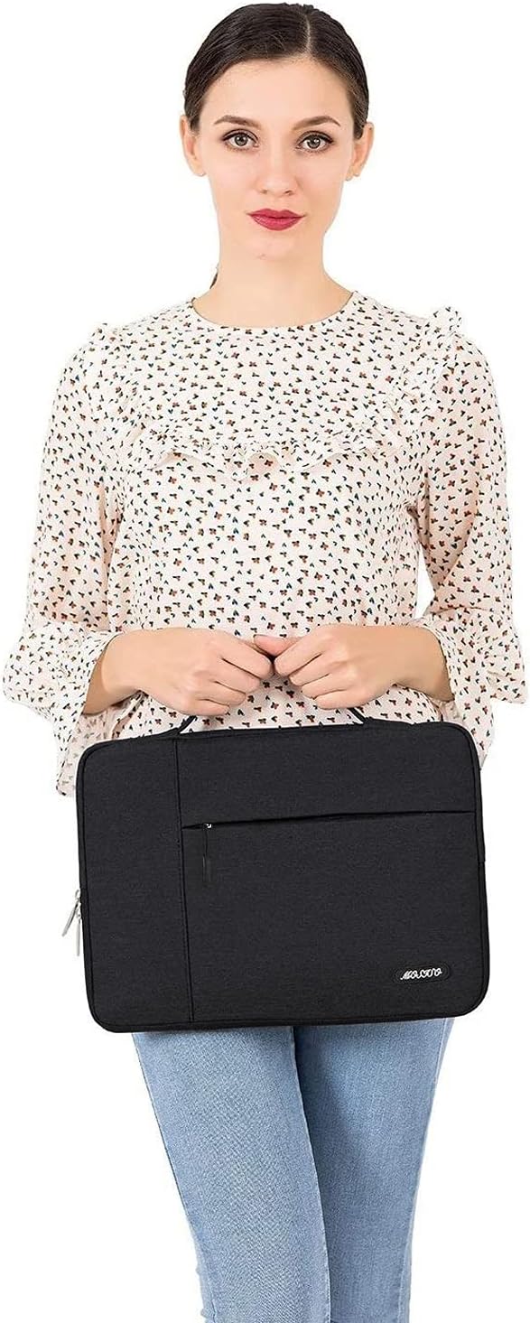 MOSISO Laptop Case 15 inch, Laptop Sleeve with Handle Compatible with MacBook Air 15 inch M5 A3448 M4 A3241 M3 A3114 M2 A2941 2026-2023, Dell XPS, Polyester Multifunctional Computer Bag, Black