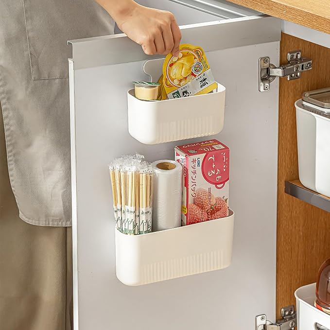 Magnetic Cup Storage Holder for Fridge, Locker Magnetic Organizer Bin Basket for Pen,Mail,Card,Laundry,Board,Middle Size,White