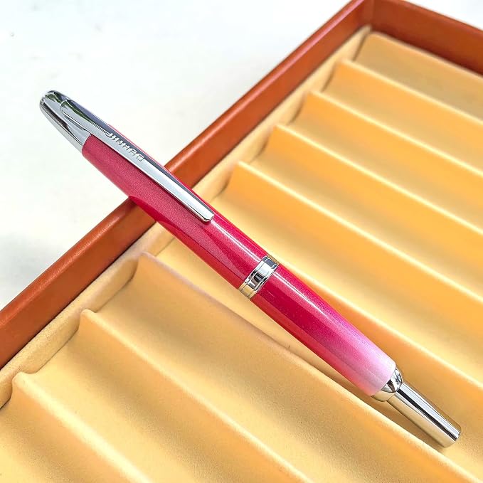 Jinhao 10 Retractable Fountain Pen, Rose Red EF Writing Pen with Converter and Pen Box