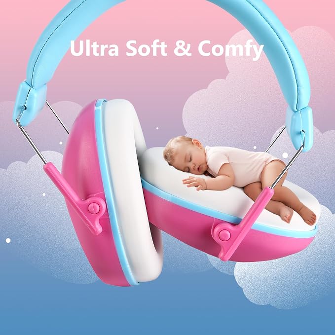 ProCase Kids Noise Cancelling Headphones, Kids Ear Protection Monster Jam Truck, Fireworks Hearing Protection Noise Reduction, Noise Canceling Earmuffs for Sensory Autism Toddler Children -Pink