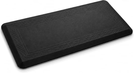 24 x 60 Inch Extra Support Anti Fatigue Comfort Kitchen Mat, Waterproof Long Kitchen Runner, Non-Slip Standing Desk Mat, Commercial Pads for Offices, Home, Garages (Bordeaux Black, 24'' x 60'')