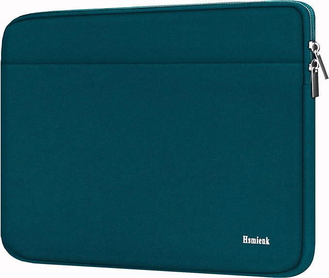 Laptop Sleeve Case 17 Inch, Shockproof Protective Notebook Case with Accessory Pocket, Briefcase Carrying Bag Compatible with 17-17.3 Inch Laptop, Computer, Notebook, Cyan Color