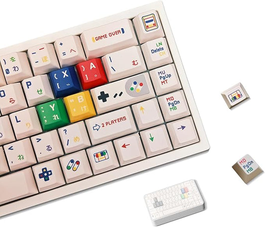 141 Keys Retro PBT Keycaps Set, No Tear, Never Fades, Elegant Gift Box for Mechanical Keyboard, Virgin Cherry Profile Key Caps (Typing,Gaming,Anime Themed) Ergonomic (Fit All Layout 100% 75% 65% 60%）