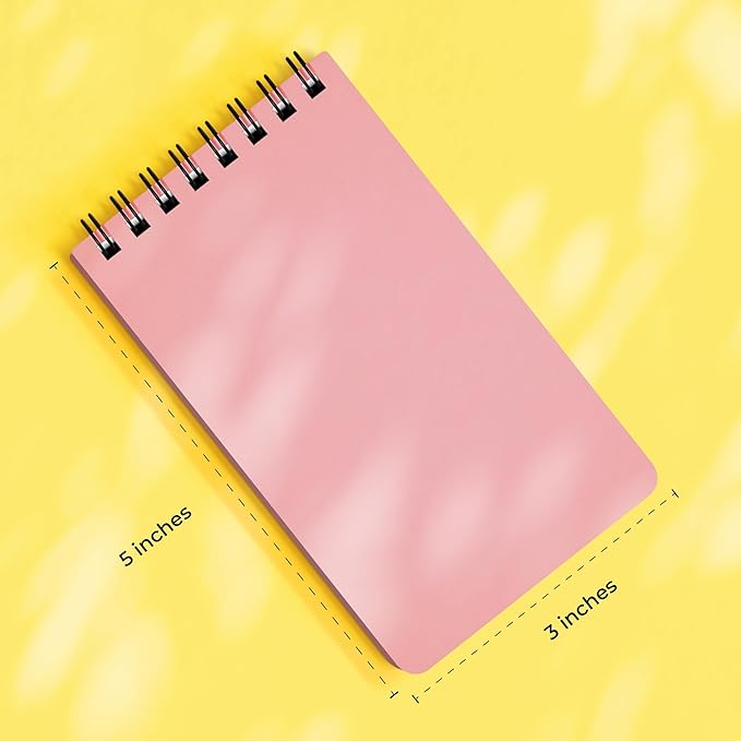 Aesthetic Pocket Notebooks Set of 8 – Small 3x5 Spiral Notepads with Lined Pages, Mini Memo Pads for Daily Notes, To-Do Lists, Office, School & Travel, Cute Portable Notebooks for Staying Organized