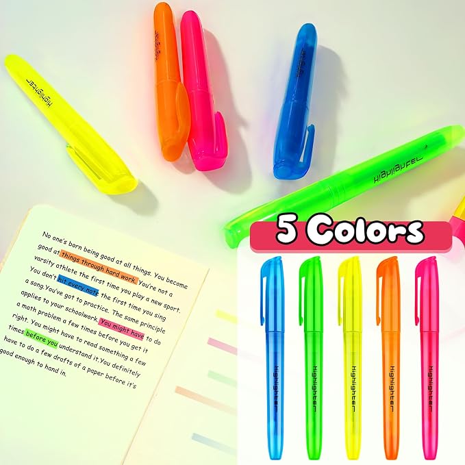 400 Pcs Back to School Supplies Kit Include 100 Student Scissors 100 12 Inch Plastic Rulers 100 Pencil Sharpeners 100 Highlighters for School Classroom Home Charity Donation Supplies (400)