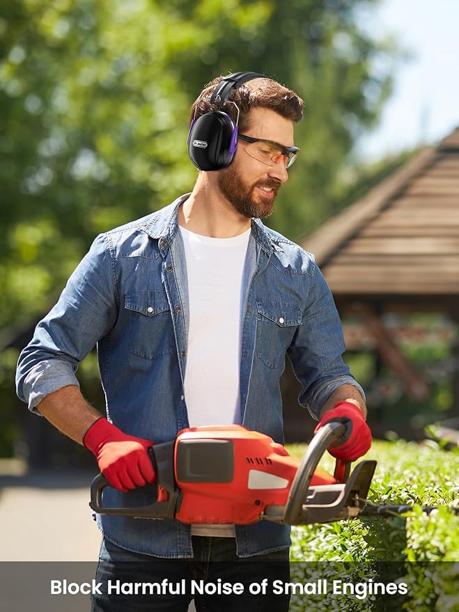 Ear Protection for Gun Range, 31dB SNR Noise Reduction Safety Ear Muffs, Hearing Protective Noise Cancelling Headphones for Autistic Kids Adults Earmuff for Mowing Monster Jam