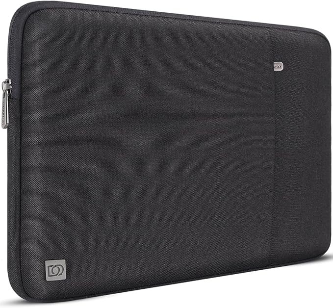 DOMISO Laptop Case Laptop Sleeve Cover Compatible with 14 inch MacBook Pro M4/M3/M2/M1 Pro/Max 2024-2021, Compatible with 13.3 inch HP Dell ASUS Lenovo Notebook, Water-Resistant Bag with Pocket, Black