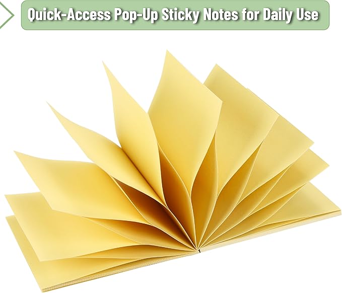 Mr. Pen- Pop Up Sticky Notes 3x3 Refills, 18 Pads, 900 Sheets, Vintage Colors, Self Adhesive Memo Pads for Dispensers, Perfect for Home, Office & School, Stocky Notes for Bible Journaling