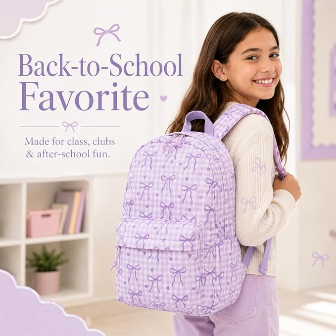 LEDAOU Backpack for Girls School Bag Kids Bookbag Teen Backpack Set Daypack with Lunch Bag and Pencil Case | Kids