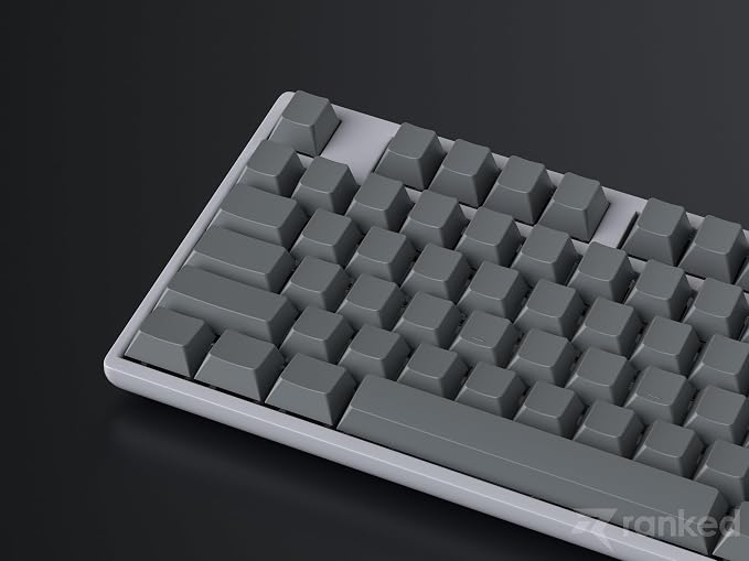 Ranked POM Blank Premium Keycap Set | 1.45 mm Thick POM | Cherry Profile for Custom Mechanical Keyboard (Ash Grey, 169 Keys)