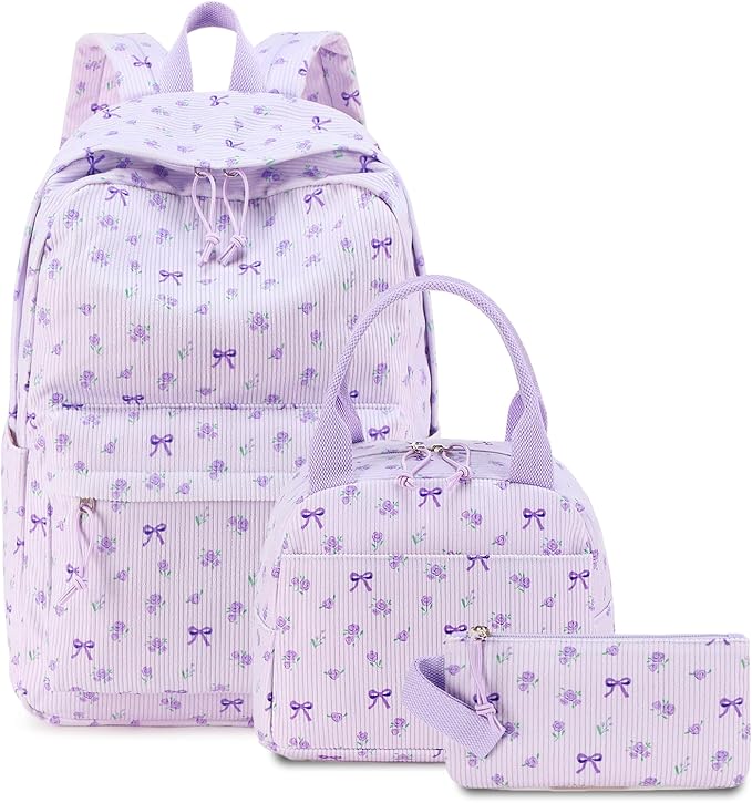 BTOOP School Backpacks for Teen Girls Bookbags Lightweight Kids Backpack School Bags Set with Lunch Box Pencil Case