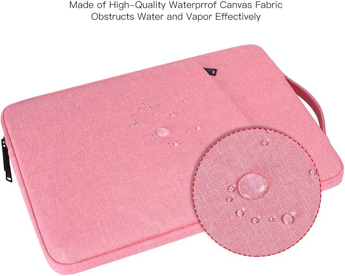 15.6 Inch Laptop Case Sleeve for Women, Waterproof Chromebook Bag for Lenovo ideaPad 3i/ideaPad 1, ASUS VivoBook Go, Dell Inspiron, Pink