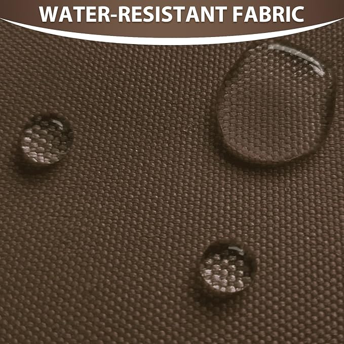 Waterproof Canvas Fabric by The Yard 58inch 600D Upholstery Material Polyester Fabric Outdoor Water Resistant Fabric for Sewing Chair Patio Cushion Purse Bag Interior, Pre Cut 5 Yard Brown