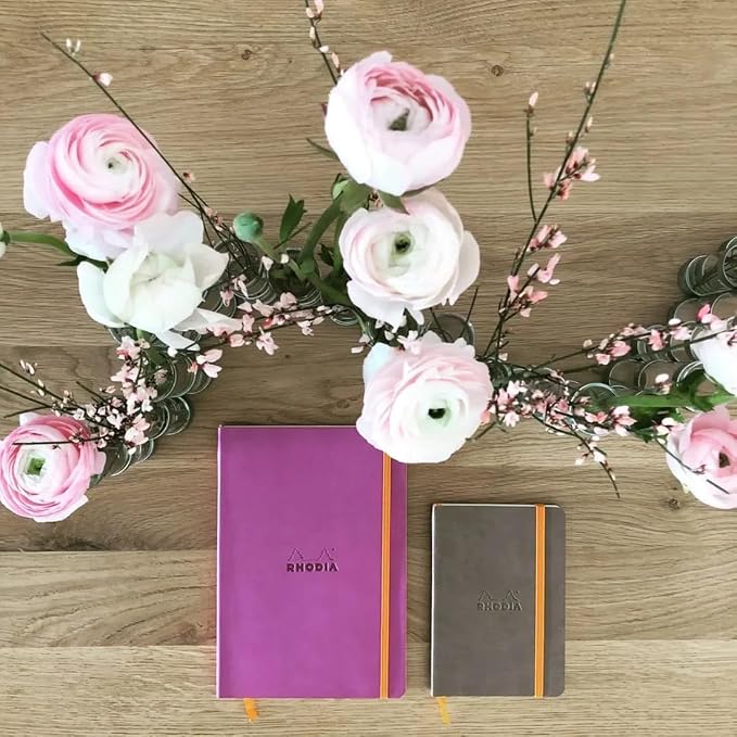 Rhodia Rhodiarama SoftCover Notebook - 80 Dots Sheets - 6 x 8 1/4 - Lilac Cover