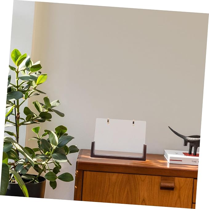 NUOBESTY 1set Wooden Desk Calendar Holder Sturdy Bracket for Photos and Notes Versatile and Easy to Install Calendar Stand for Decor
