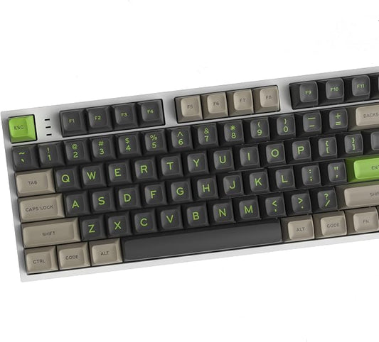Guffercty kred SA Profile PBT Keycaps,172 Set Double Shot Durable Keycaps for Custom Mechanical Keyboard Gamers Typists (Green Screen)