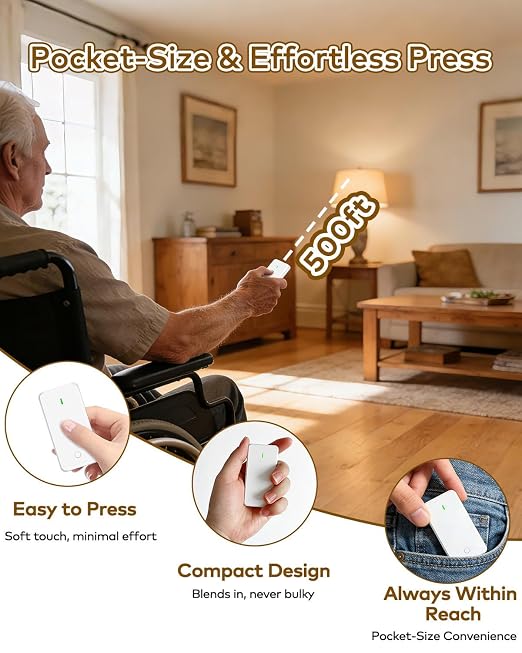 NineLeaf Wireless Remote Outlet Switch,Remote Lamp Switch,On Off Light Plug Decorator Switches Wall Mounted, 500FT, 15A/1500W LED, TUV List,Programmable, No Wiring,Lamp,Fans,Household Appliances