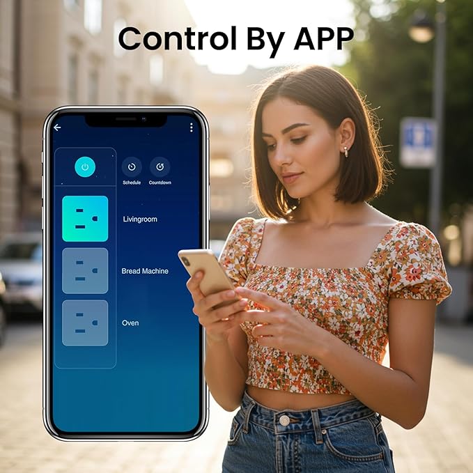 GHome Smart Plug Power Strip Works with Alexa & Google Home - 3 Individually Controlled Smart Outlets Switches 3 USB Ports, 4FT Extension Cord, WiFi Power Strip, Multi-Plug Extender for Home Offices