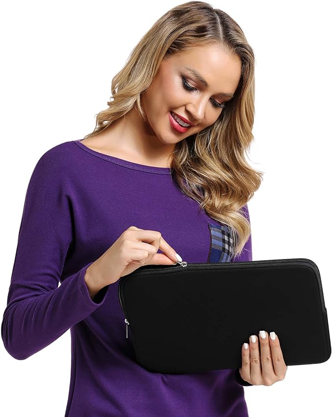 CCPK Laptop Sleeve 15.6" for MacBook Pro 16 inch Mac Air 15 inch M4 M3 Compatible with Hp Lenovo Dell Acer Computer Laptop Bag Sleeve Carrying Case Cover Protective Skin 15.6-16 inch Accessories Black