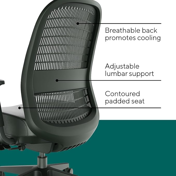Workplace 2.0 Ergonomic Task Chair, Polyurethane, Black