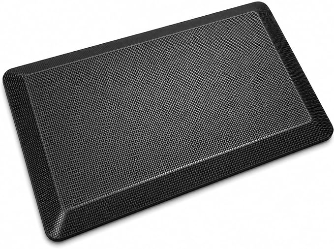 20 x 32 Inch Anti Fatigue Comfort Mat, 1 Inch Extra Thick Waterproof Mat, Non-Slip Standing Desk Mat for Offices, Home, Garages (Black, 32" L x 20" W x 1" Th)