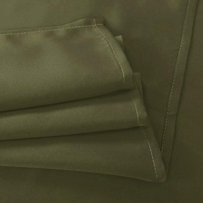 NICETOWN Blackout Room Darkening Window Curtain for Christmas Decoration, Thermal Insulated Solid Grommet Blackout Curtain/Drape for Living Room (Single Panel, 42 by 84 inches, Olive Green)