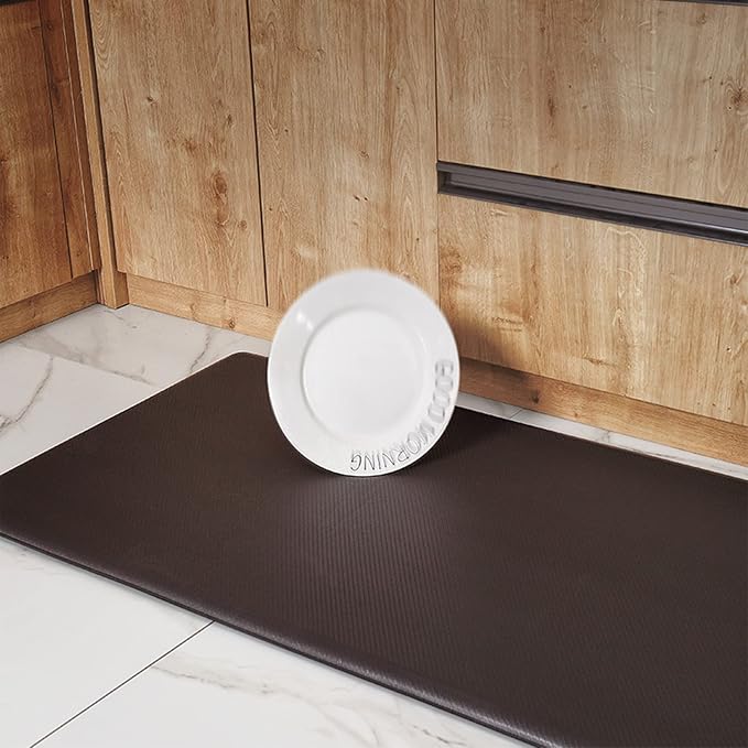 VXHCS 7/10" Extra Thick Anti Fatigue mats for Kitchen Floor, 20"x39" Standing Desk Mat Ergonomic Waterproof Mat, for Home, Office, Laundry, Black