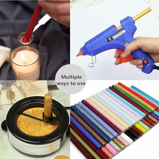 Bronze Wax Sealing Sticks, ONWINPOR 10pcs Glue Gun Wax Seal Sticks for Wax Seal Stamp, Melting Wax Seal Sticks for 0.43'' Glue Gun Wax Sealing Sticks (Antique Gold)