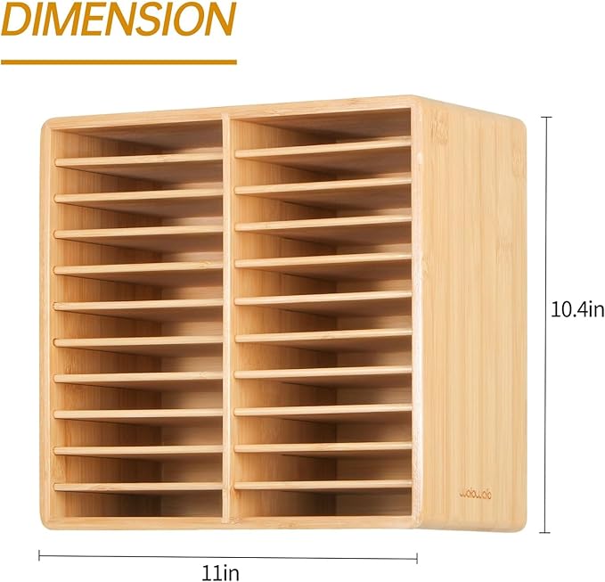 walowalo Marker Organizer Hold 176 Markers Alcohol Marker Storage Bamboo Pen Holder Art Supply Pencil Storage Organizer Gift 22 Compartments All-in-One Marker Storage for Home Office Desk Classroom