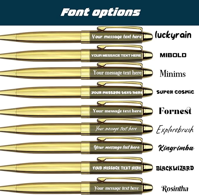 Yastar Personalized Ballpoint Pens - Luxury Writing Set-Stainless Steel Fancy pens Custom with Your different Names or Messages, Nice Gift for Friends/Teacher/Manager/Lawyer/Professor 3 pens/set
