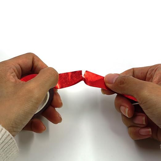 SIDAZON Red foil washi Tape for wall Decorative Tape for Crafts Washy-Tape Mirror Tape Red Strips for wall Decor Self Adhesive Masking Tape 0.59in x33FT