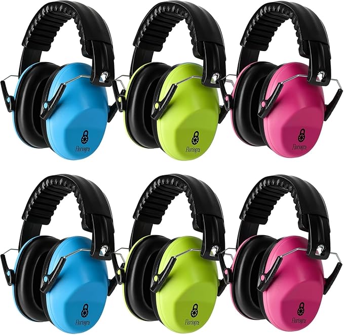 6 Pack Noise Cancelling Headphones for Kids, Kids Ear Protection 28dB SNR Noise Reduction Ear Muffs for Children/Toddler, Noise Cancelling Hearing Protection For Fireworks/Monster Truck