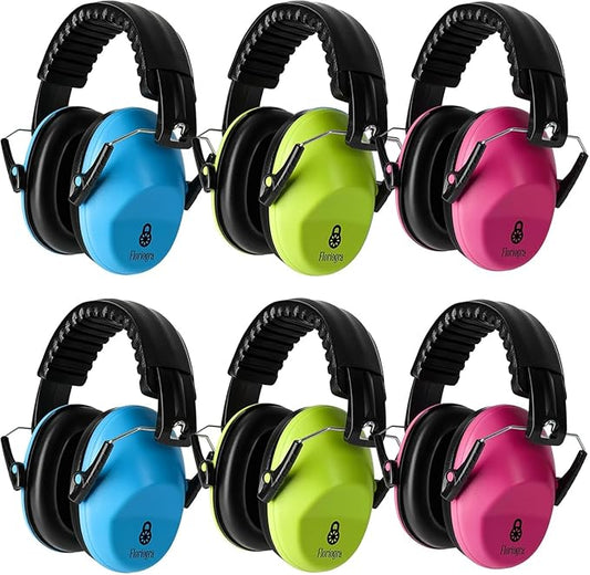 6 Pack Noise Cancelling Headphones for Kids, Kids Ear Protection 28dB SNR Noise Reduction Ear Muffs for Children/Toddler, Noise Cancelling Hearing Protection For Fireworks/Monster Truck