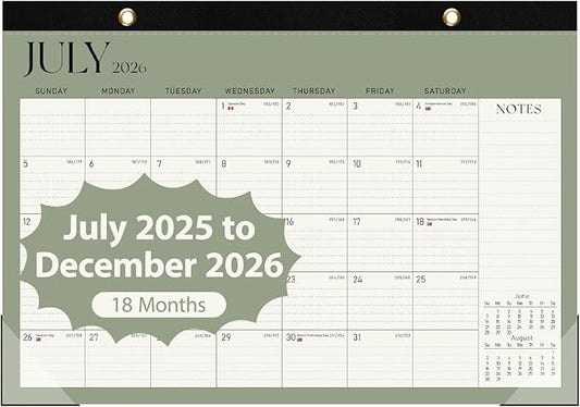 Desk Calendar 2025-2026, Runs Until December 2026 - Large Size 17" x 12" Desktop/Wall Monthly Calendar with To Do List, Personal Desk Calendar Planner for Home, School, Office