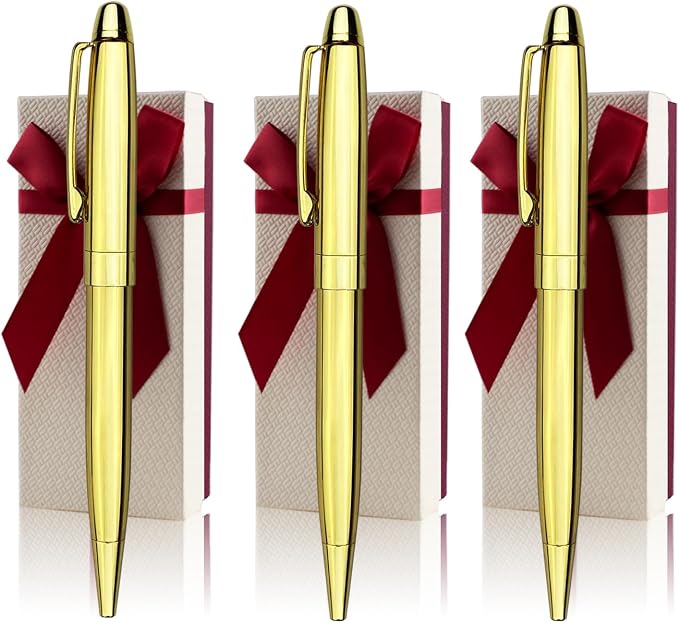 Yastar Personalized Ballpoint Pens - Luxury Writing Set-Stainless Steel Fancy pens Custom with Your different Names or Messages, Nice Gift for Friends/Teacher/Manager/Lawyer/Professor 3 pens/set